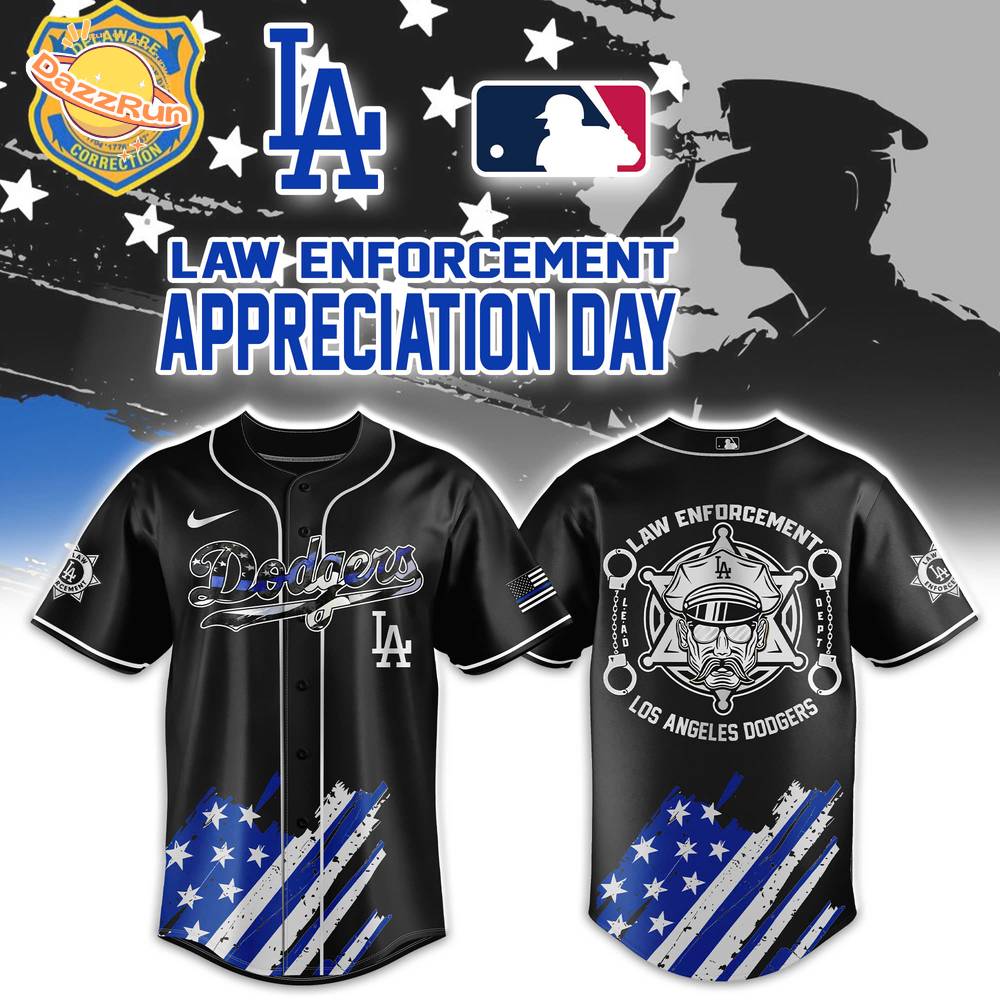 Los Angeles Dodgers Law Enforcement Appreciation Day Baseball Jersey Combo Los Angeles Dodgers Law Enforcement Appreciation Day Baseball Jersey Combo