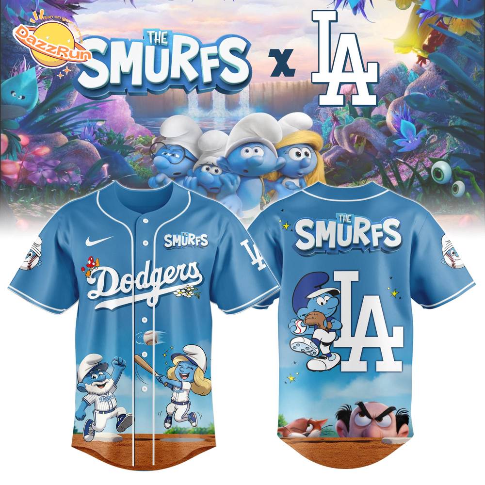 Los Angeles Dodgers MLB x The Smurt Night Special Edition Baseball Jersey 2025 Los Angeles Dodgers MLB x The Smurt Night Special Edition Baseball Jersey 2025