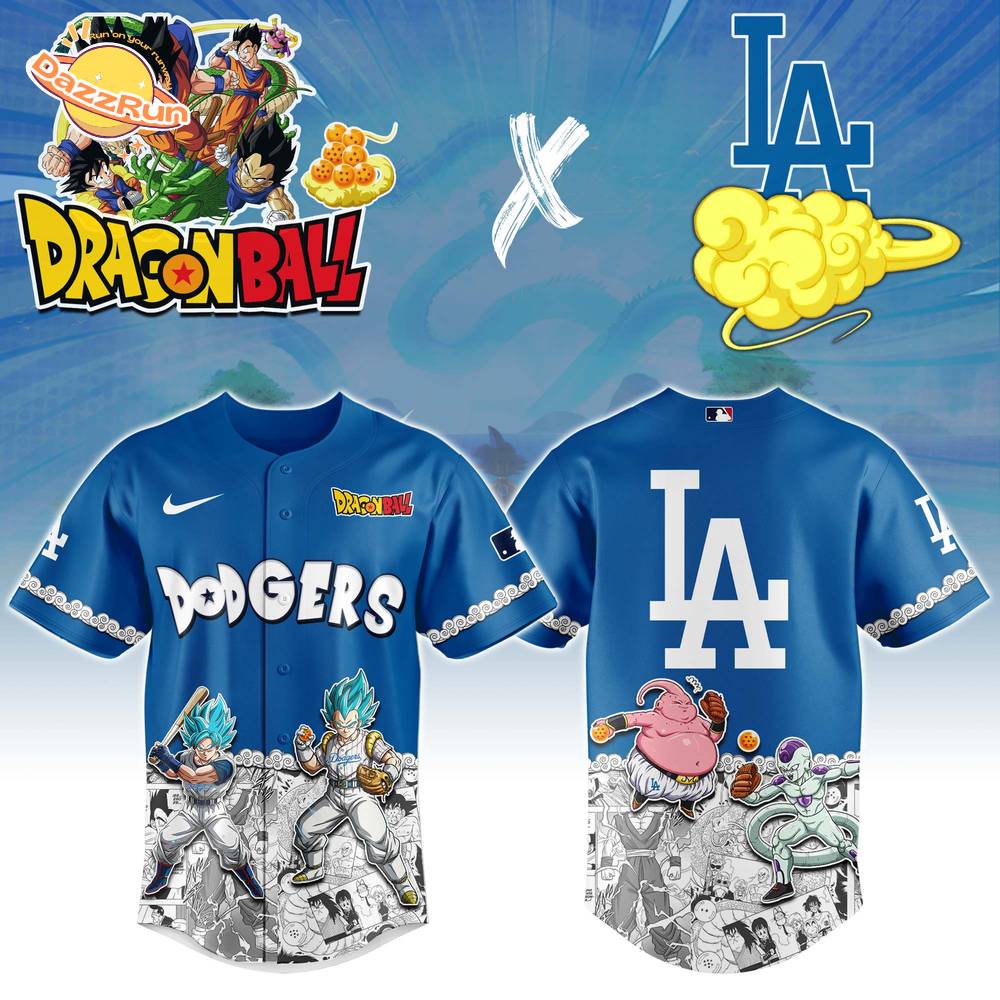 Los Angeles Dodgers x Dragon ball Special Edition Baseball Jersey Los Angeles Dodgers x Dragon ball Special Edition Baseball Jersey