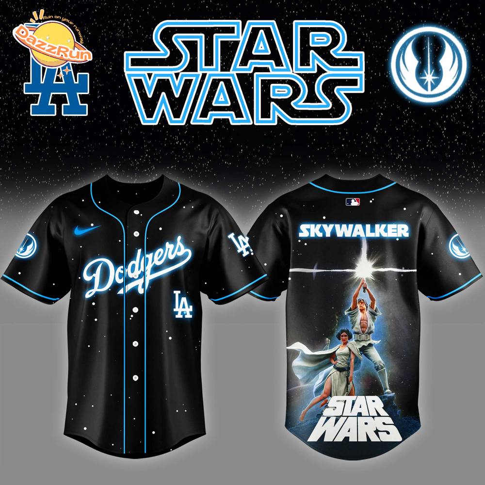 Los Angeles Dodgers x Stars Wars Luke Skywalker Game Night Baseball Jersey Editions Limited Los Angeles Dodgers x Stars Wars Luke Skywalker Game Night Baseball Jersey Editions Limited