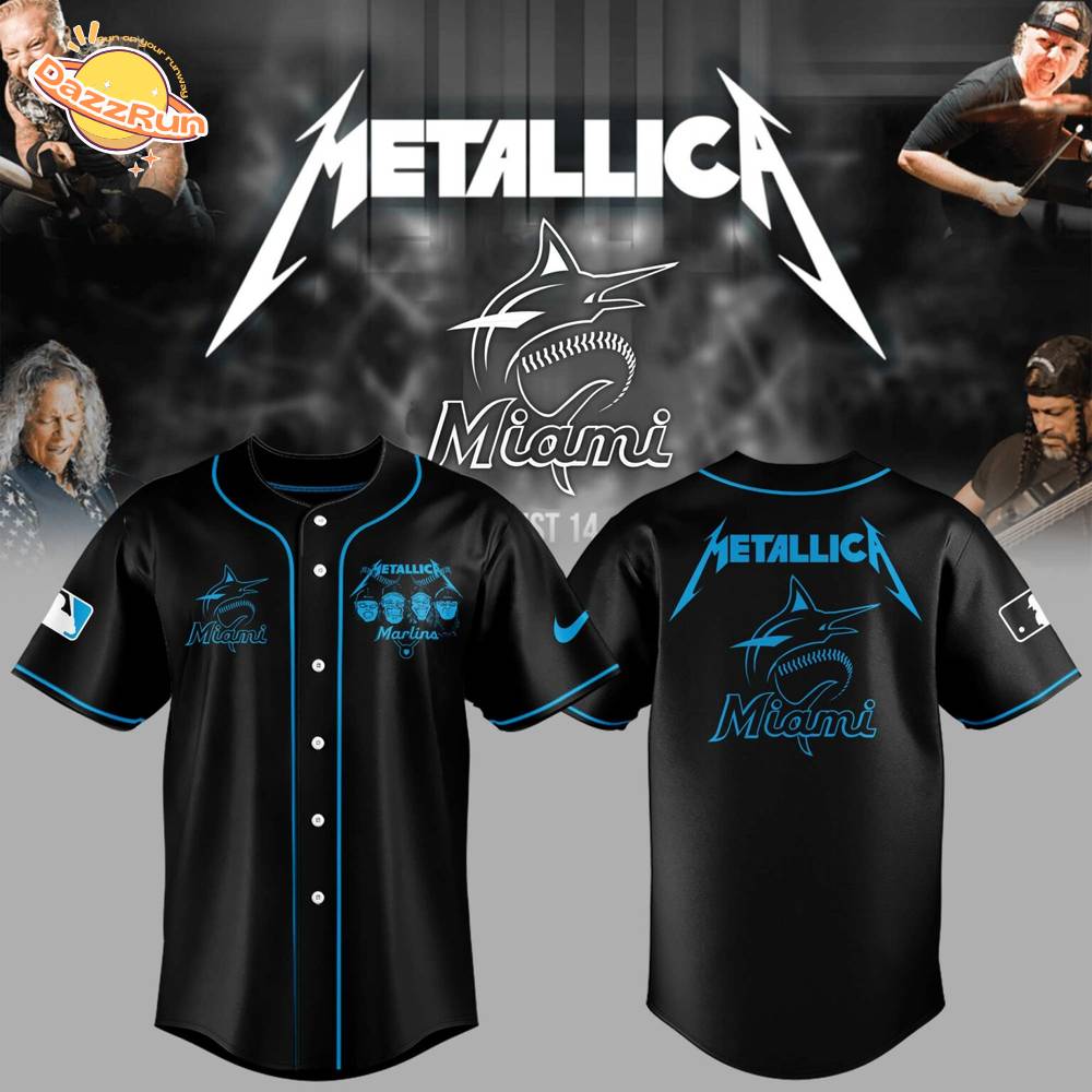 Marlins Baseball Metallica Night Jersey Marlins Baseball Metallica Night Jersey