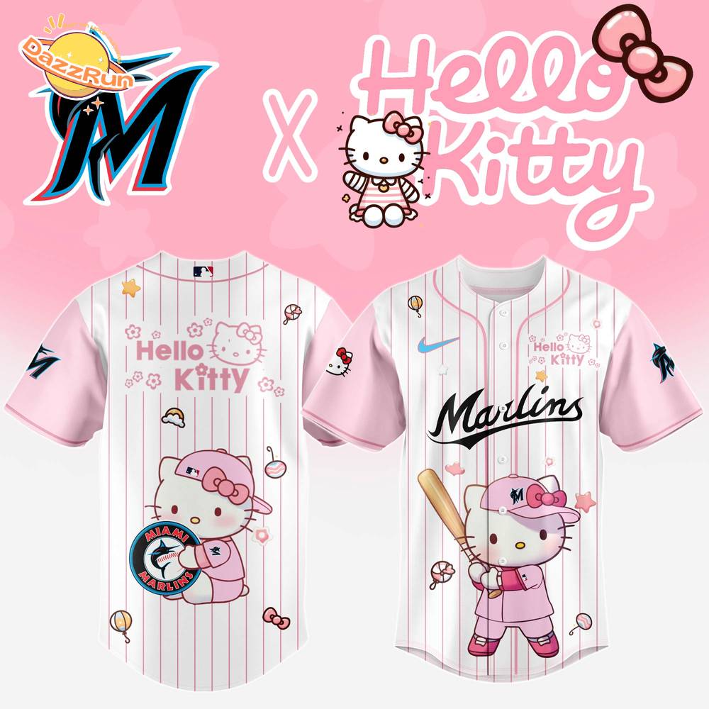 Miami Marlins x Hello Kitty Night 2025 Baseball Jersey Editions Limited Miami Marlins x Hello Kitty Night 2025 Baseball Jersey Editions Limited