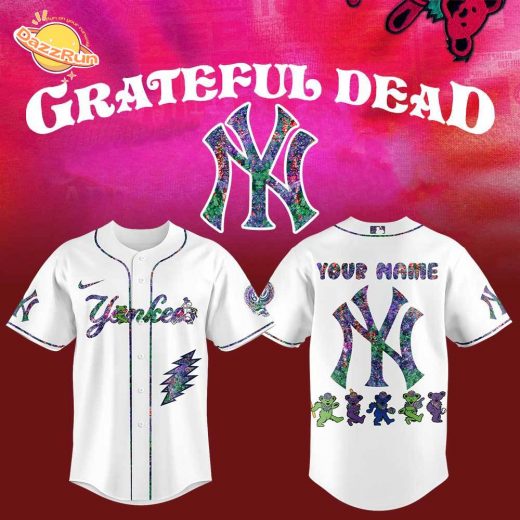 New York Yankees Grateful Dead Night Jersey Custom Name For Fans