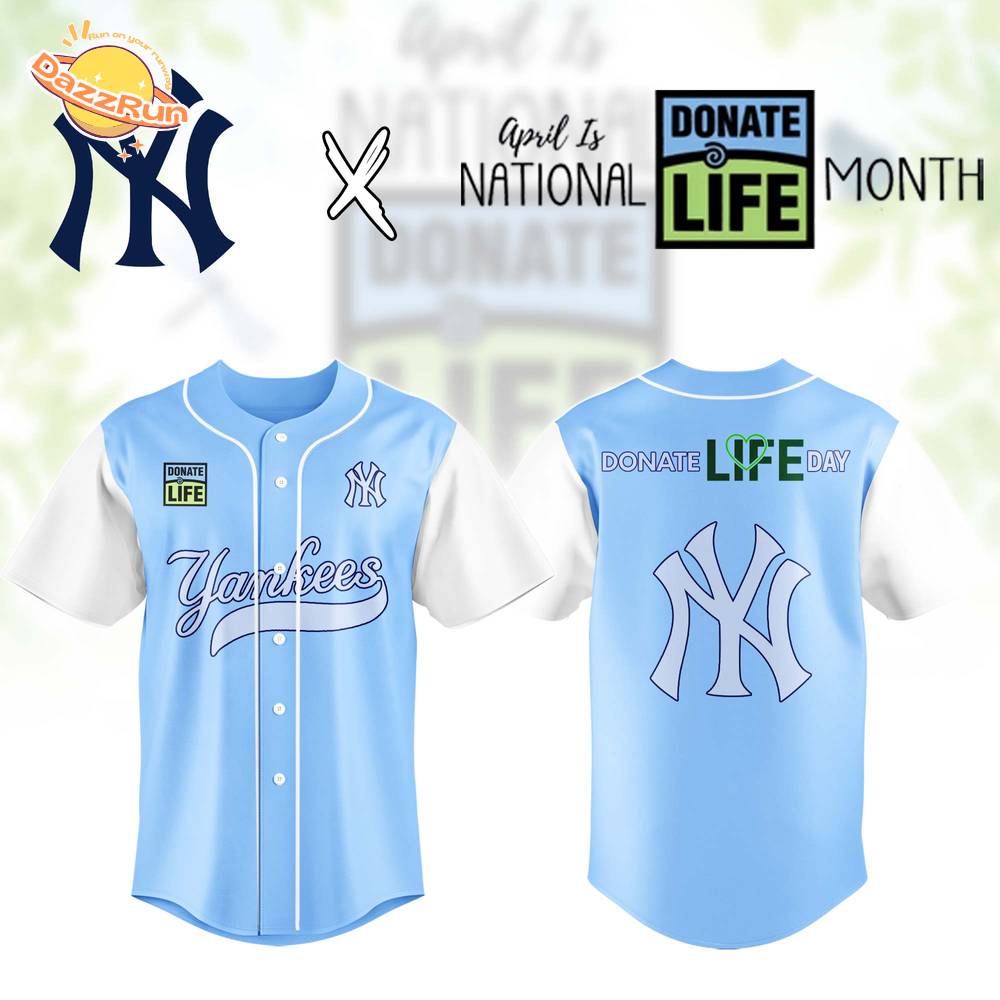 New York Yankees MLB x Donate Life Month Baseball Jersey Editions Limited New York Yankees MLB x Donate Life Month Baseball Jersey Editions Limited