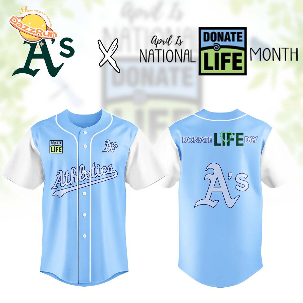 Oakland Athletics MLB x Donate Life Month Jersey Editions Limited Oakland Athletics MLB x Donate Life Month Jersey Editions Limited