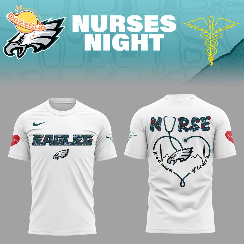 Philadelphia Eagles Nurses Appreciation White TShirt Philadelphia Eagles Nurses Appreciation White TShirt