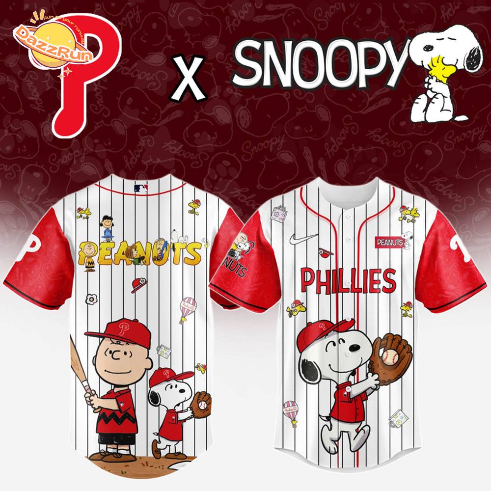 Philadelphia Phillies MLB “75th Anniversary of Peanuts” Snoopy Special Edition Jersey 2025 Philadelphia Phillies MLB “75th Anniversary of Peanuts” Snoopy Special Edition Jersey 2025