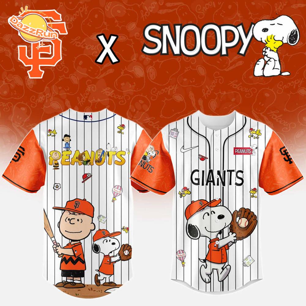 San Francisco Giants MLB “75th Anniversary of Peanuts” Snoopy Special Edition Jersey 2025 San Francisco Giants MLB “75th Anniversary of Peanuts” Snoopy Special Edition Jersey 2025