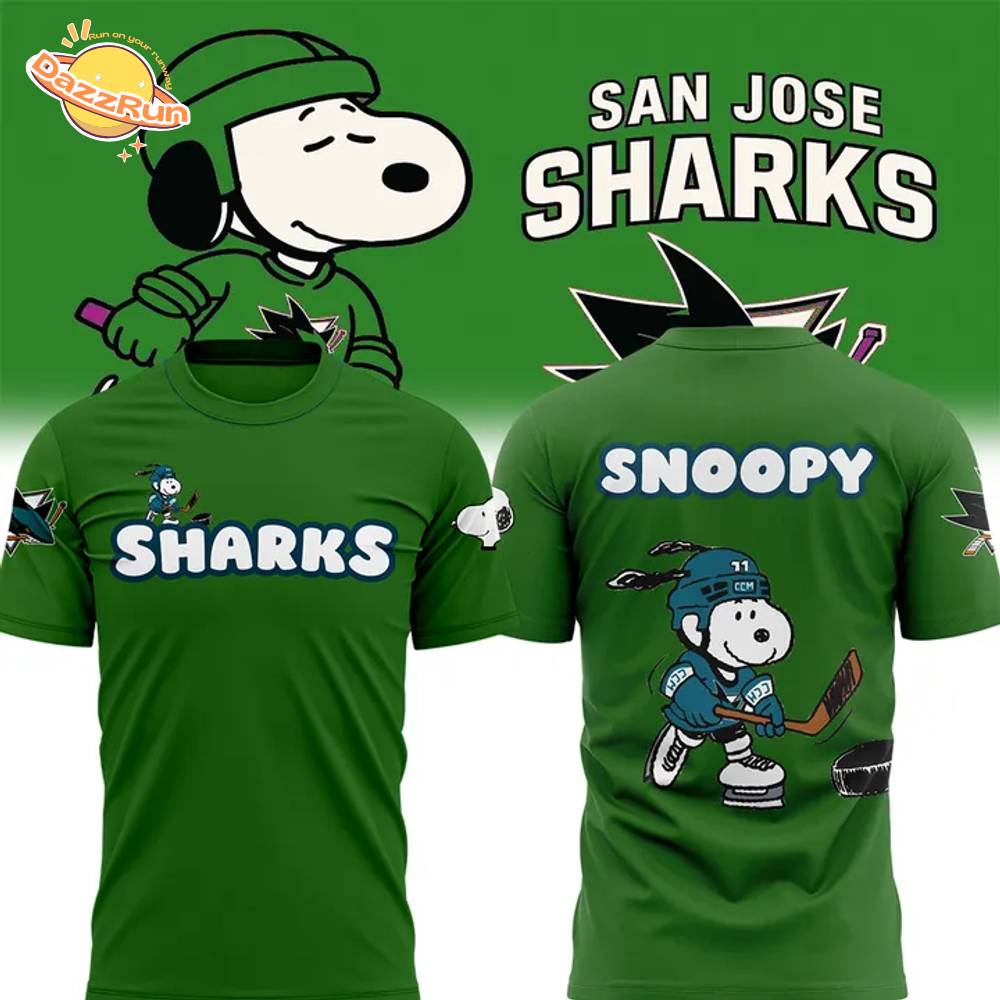 San Jose Sharks x Snoopy White Green 2025 Limited Edition San Jose Sharks x Snoopy White Green 2025 Limited Edition