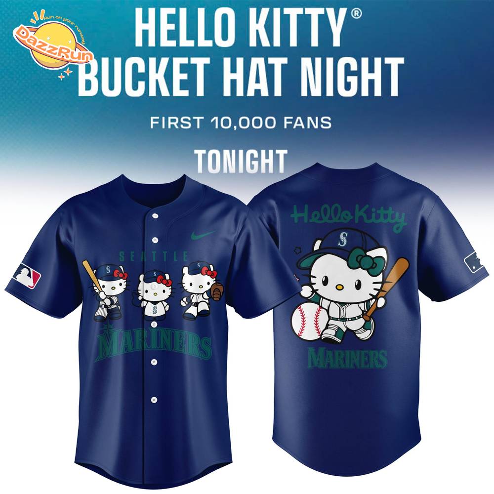 Seattle Mariners x Hello Kitty New Season Collection Baseball Jersey 2025 Seattle Mariners x Hello Kitty New Season Collection Baseball Jersey 2025