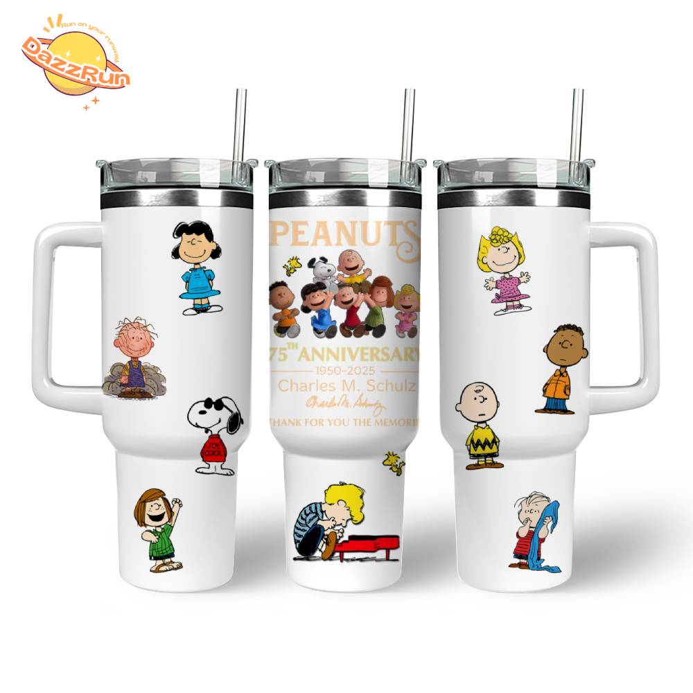 Snoopy Tumbler - Snoopy and Friends - Peanuts 75th anniversary 1950-2025-40oz Tumbler Snoopy Tumbler - Snoopy and Friends - Peanuts 75th anniversary 1950-2025-40oz Tumbler
