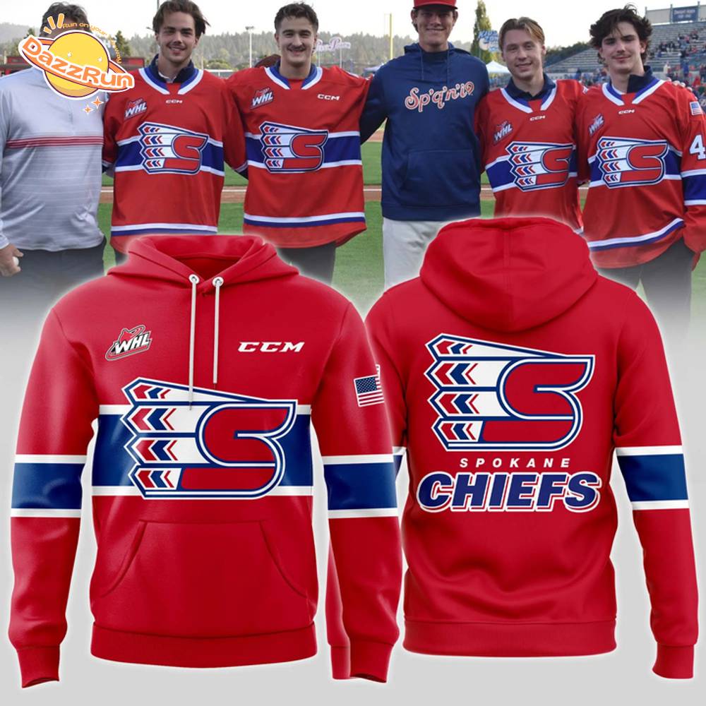 Spokane Chiefs 2024 Pullover Hoodie - Red Spokane Chiefs 2024 Pullover Hoodie - Red