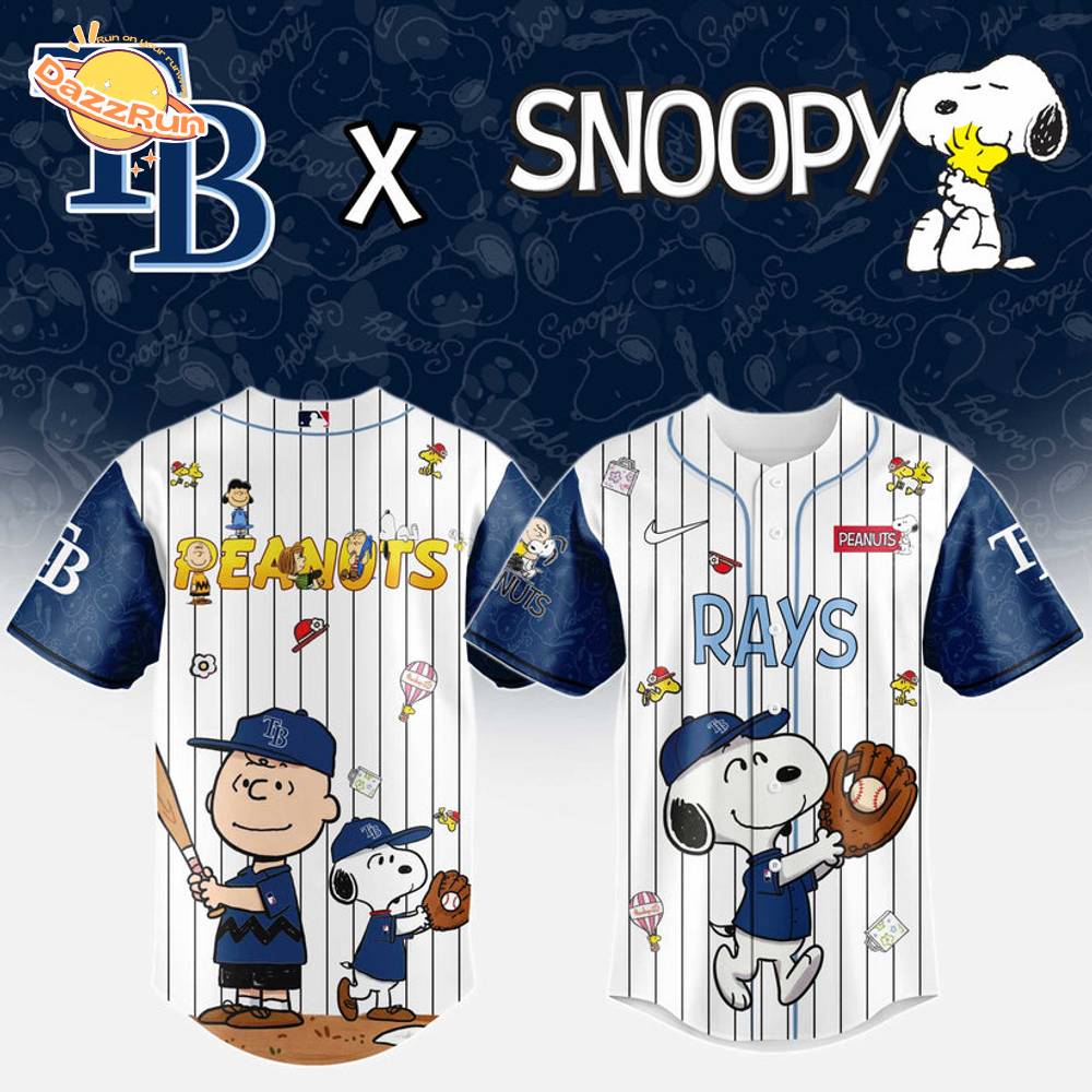 Tampa Bay Rays MLB “75th Anniversary of Peanuts” Snoopy Special Edition Jersey 2025 Tampa Bay Rays MLB “75th Anniversary of Peanuts” Snoopy Special Edition Jersey 2025