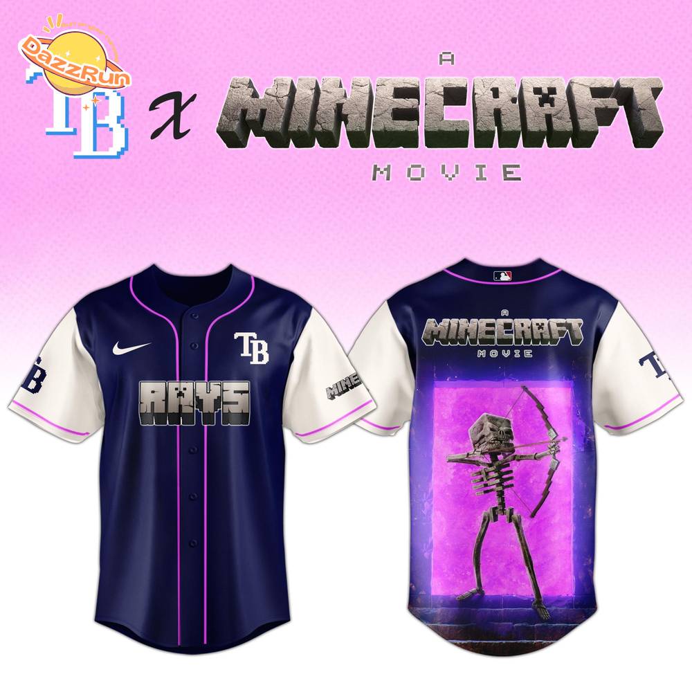 Tampa Bay Rays MLB x SKELETON A MINECRAFT MOVIE Night Jersey Editions Limited Tampa Bay Rays MLB x SKELETON A MINECRAFT MOVIE Night Jersey Editions Limited
