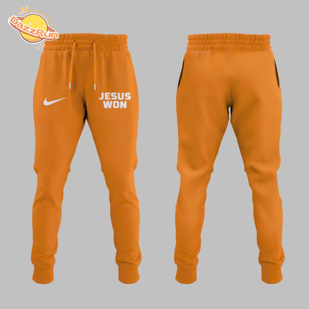 Tennessee Baseball JESUS WON WON "Jesus First Family Second Then Vols" Yellow Hoodie Tennessee Baseball JESUS WON WON "Jesus First Family Second Then Vols" Yellow Hoodie