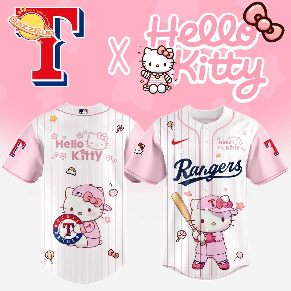 Texas Rangers x Hello Kitty Night 2025 Baseball Jersey Editions Limited Texas Rangers x Hello Kitty Night 2025 Baseball Jersey Editions Limited