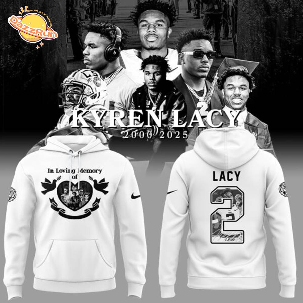 Tigers Football Limited RIP Kyren Lacy White Hoodie Tigers Football Limited RIP Kyren Lacy White Hoodie