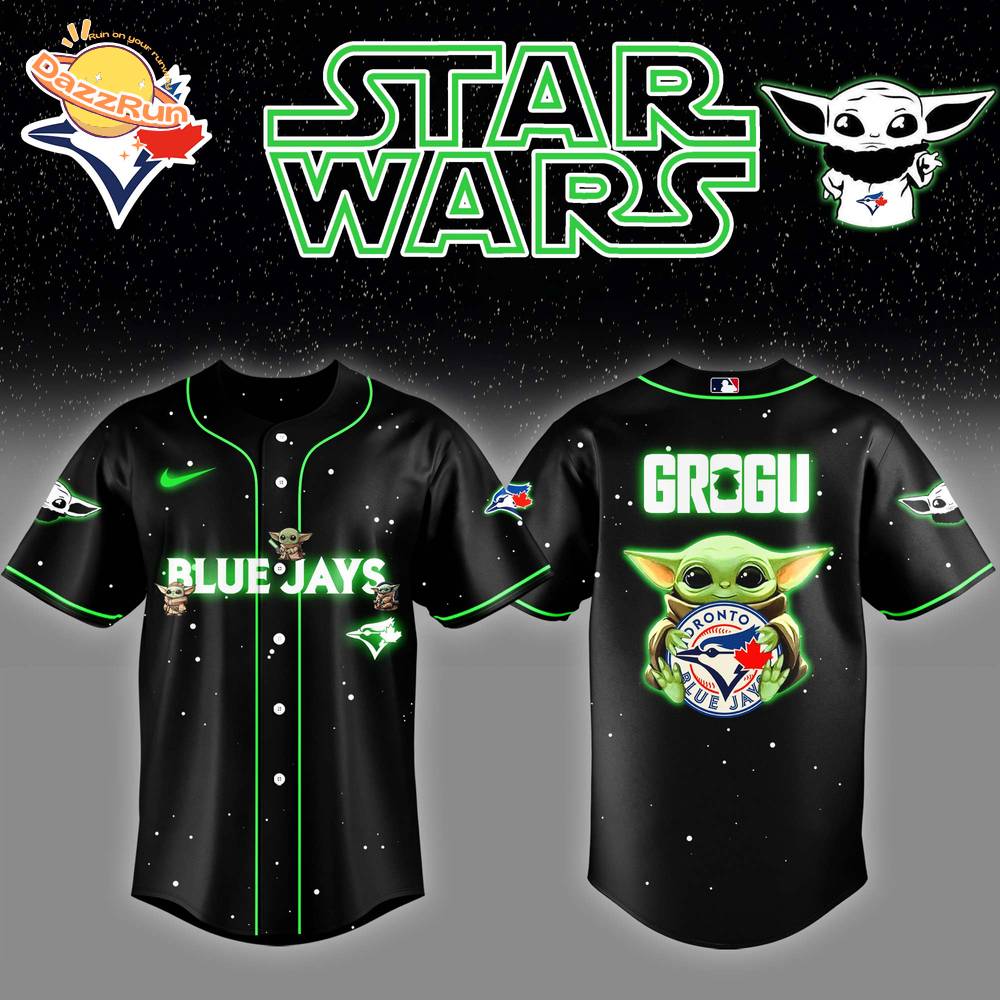 Toronto Blue Jays x Stars Wars Grogu Night Baseball Jersey Editions Limited Toronto Blue Jays x Stars Wars Grogu Night Baseball Jersey Editions Limited