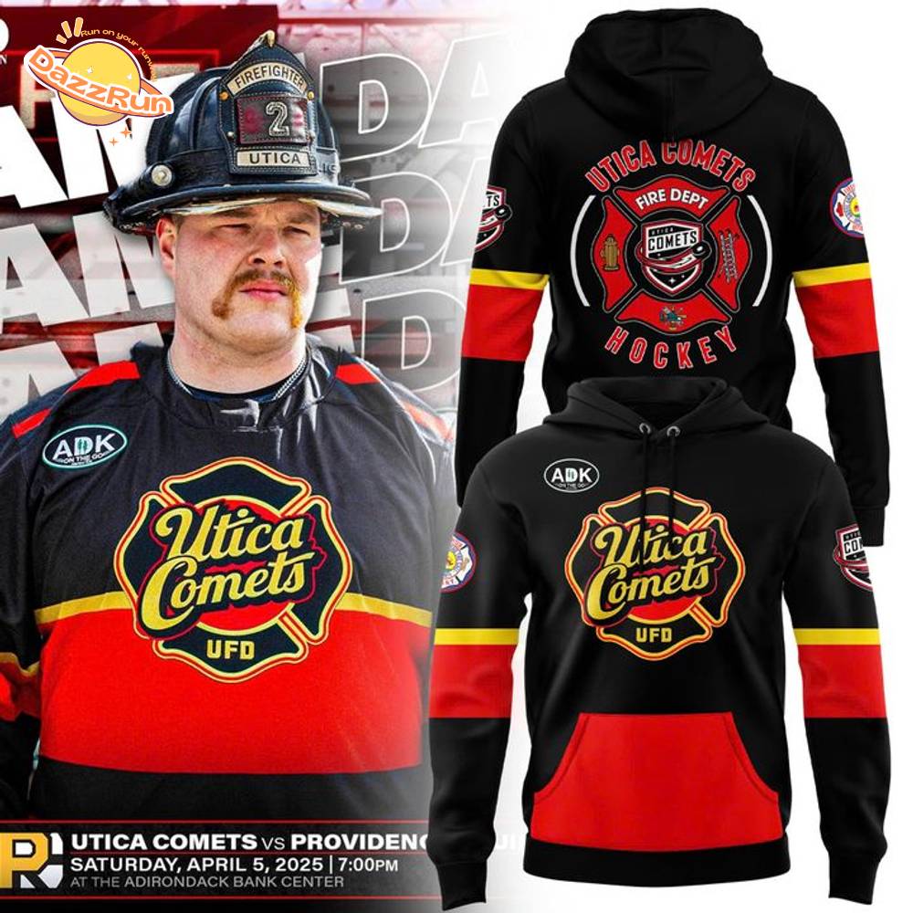 Utica Comets x Fire Department Hoodie 2025 Utica Comets x Fire Department Hoodie 2025