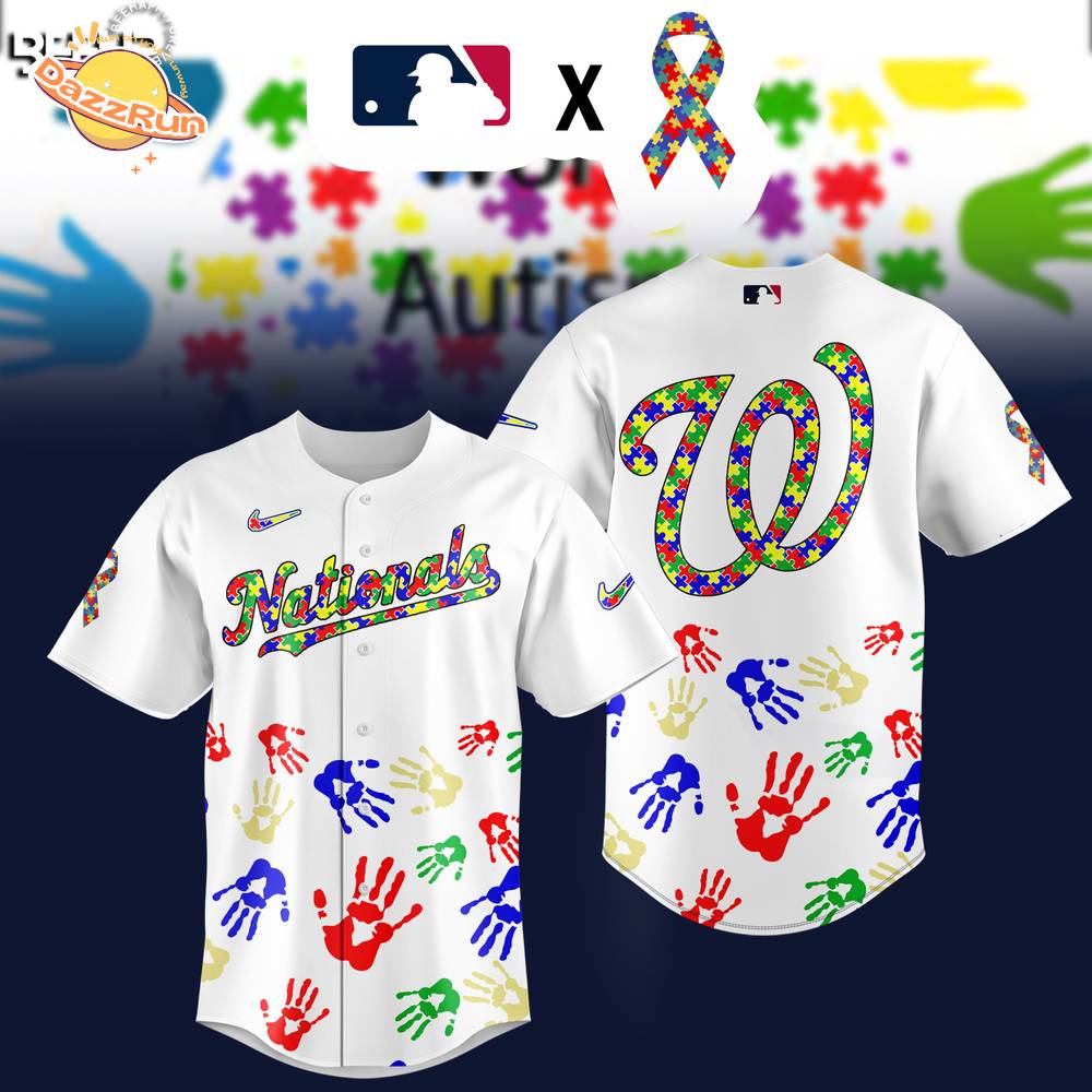 Washington Nationals MLB Autism Awareness Special Edition 2025 Baseball Jersey Washington Nationals MLB Autism Awareness Special Edition 2025 Baseball Jersey