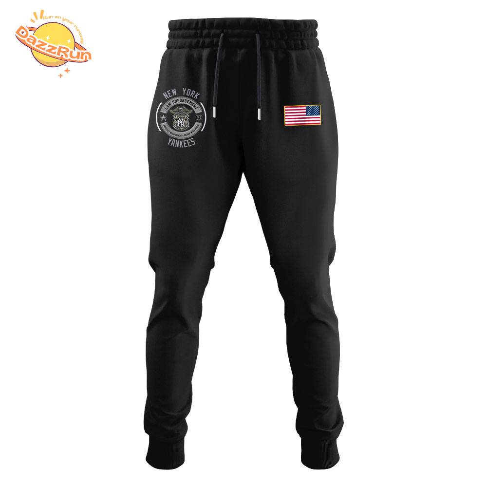 Yankees x Law Enforcement Appreciation Day 2025 Black Tshirt Yankees x Law Enforcement Appreciation Day 2025 Black Tshirt