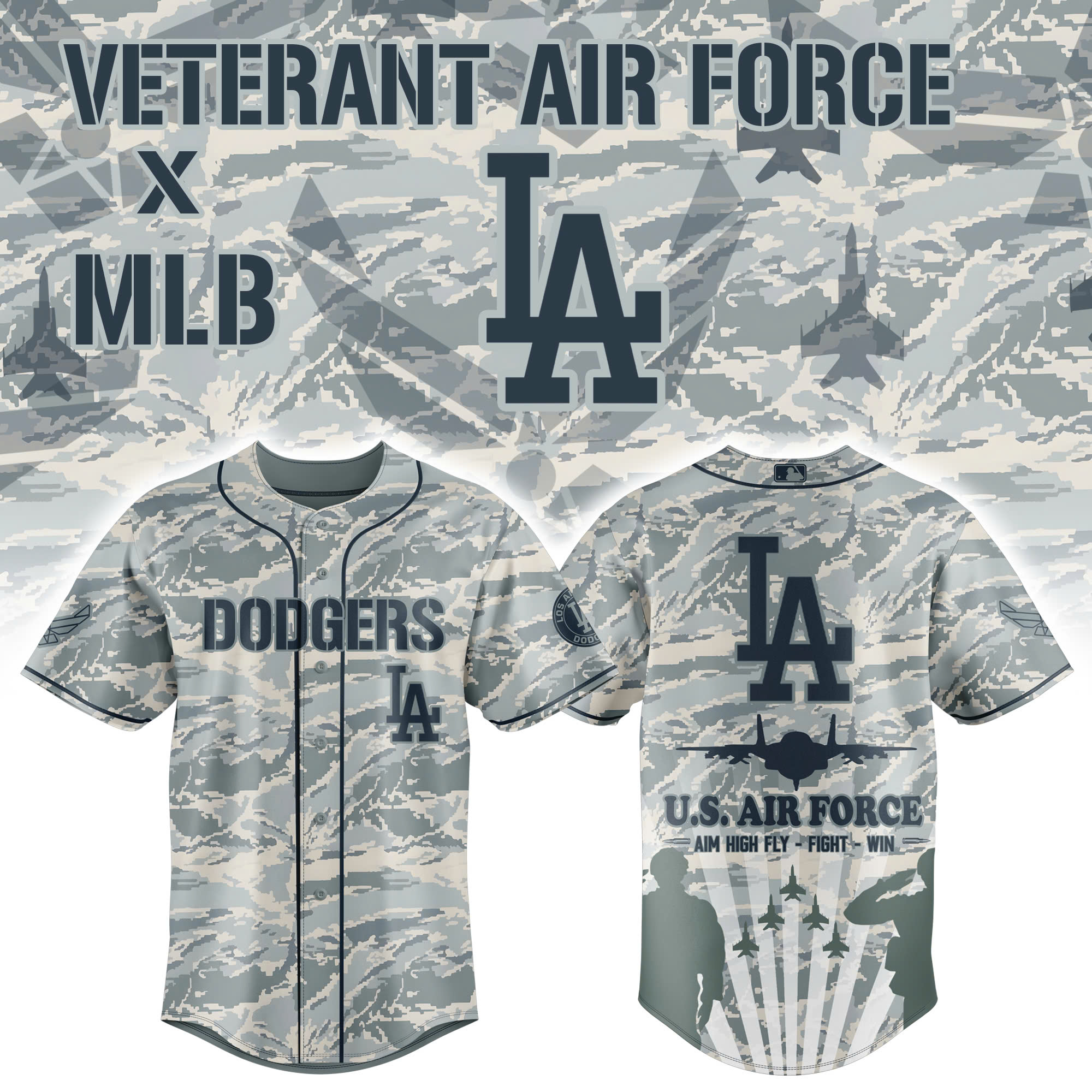 Los Angeles Dodgers x Veteran U.S Air Force 2025 Baseball Jersey Los Angeles Dodgers x Veteran U.S Air Force 2025 Baseball Jersey