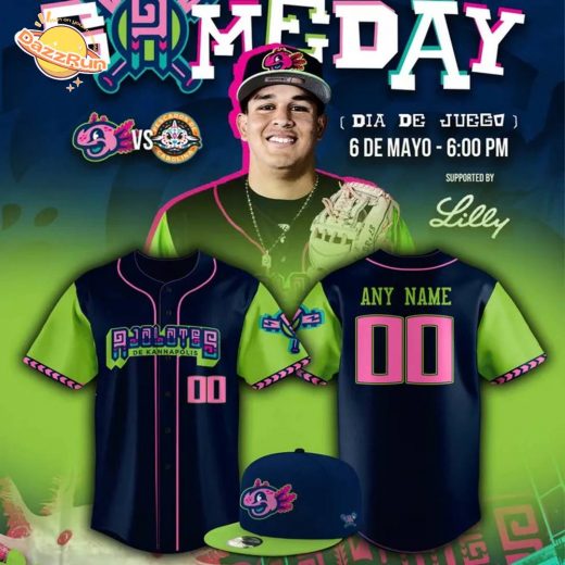 2025 Ajolotes de Kannapolis Baseball Jersey – Copa de la Diversión Edition with Neon Green & Pink Accents