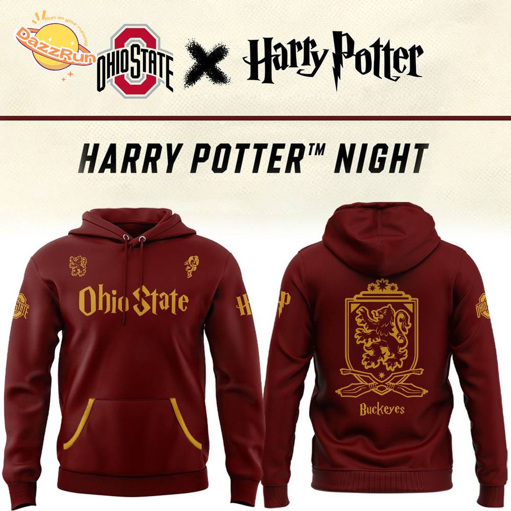 2025 Harry Potter Ohio State Buckeyes Hoodie 2025 Harry Potter Ohio State Buckeyes Hoodie