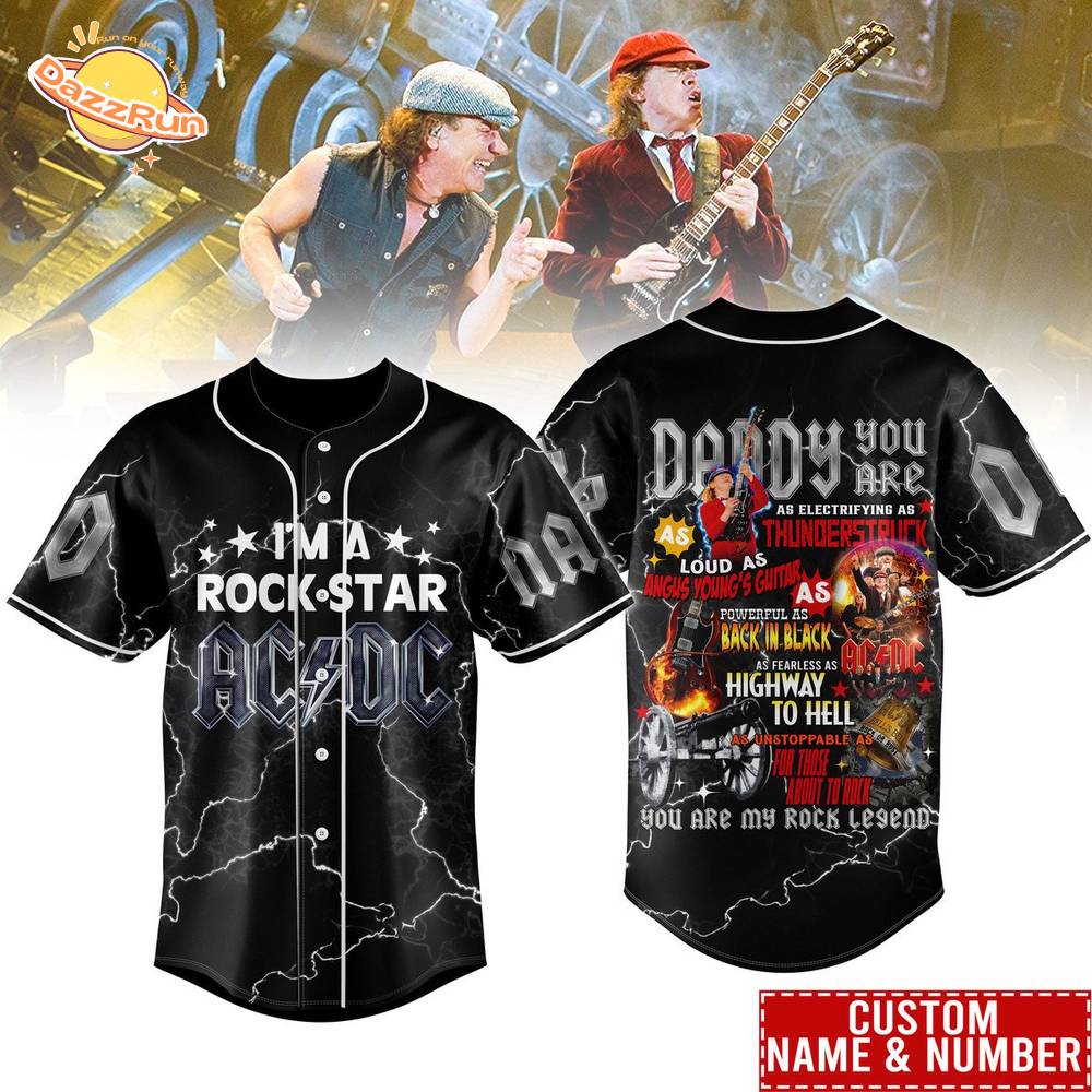 Ac Dc I Am A Rock Star Baseball Jersey Ac Dc I Am A Rock Star Baseball Jersey