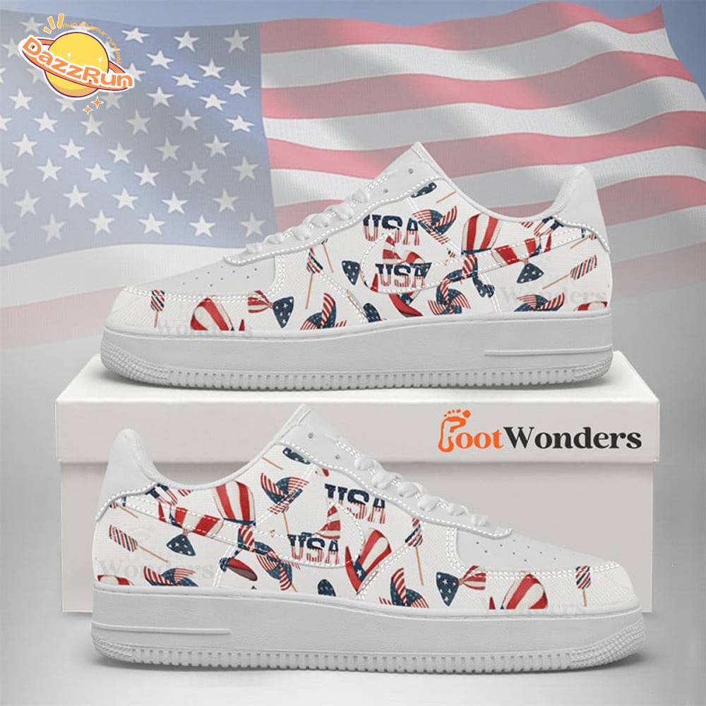 America V2 - American Flag - Independence Day AF1 Shoes America V2 - American Flag - Independence Day AF1 Shoes