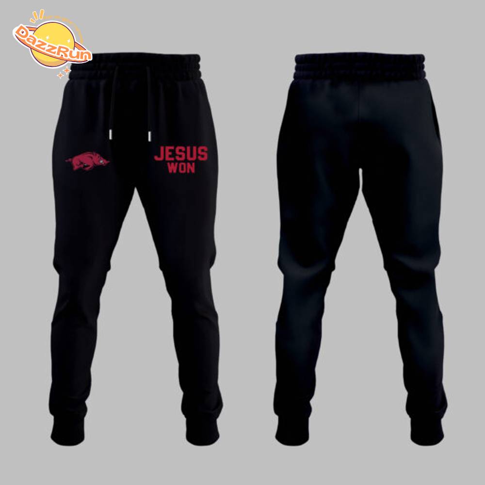 Arkansas x Jesus Won 2025 "I can do" Black Hoodie Arkansas x Jesus Won 2025 "I can do" Black Hoodie