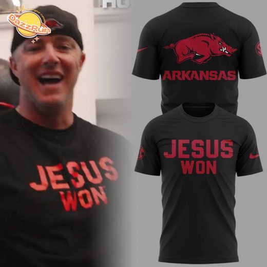 Arkansas x Jesus Won 2025 TShirt Limited Edition