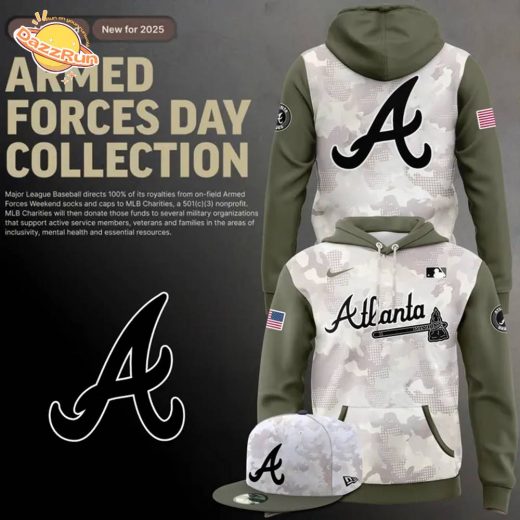 Beige/Olive 2025 Armed Forces Day Atlanta Braves Hoodie