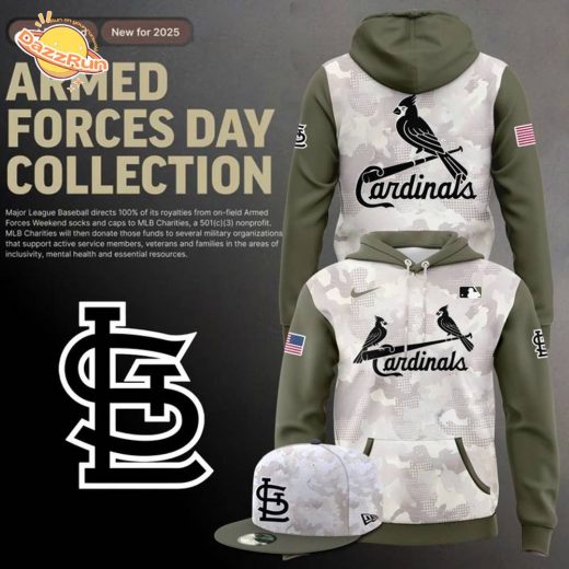 Beige/Olive 2025 Armed Forces Day SSt.Louis CardinalsHoodie