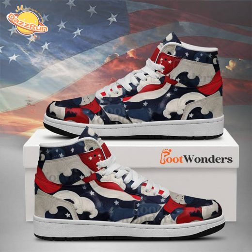 Blue V3 – American Flag – Independence Day J1 Shoes