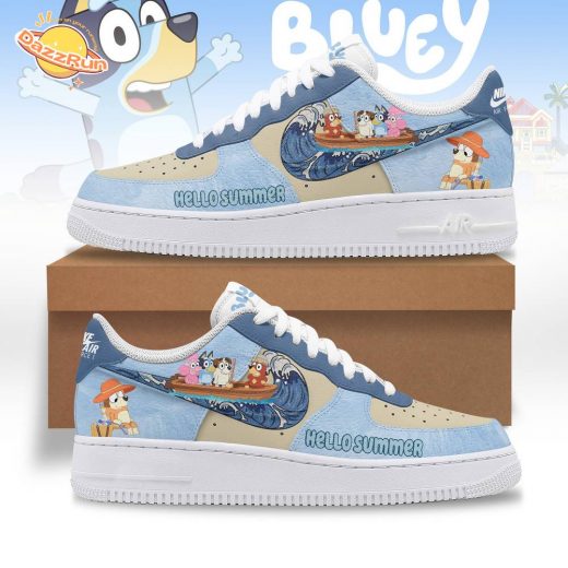 Bluey Hello Summer AF1 Sneakers Shoes For Men And Women