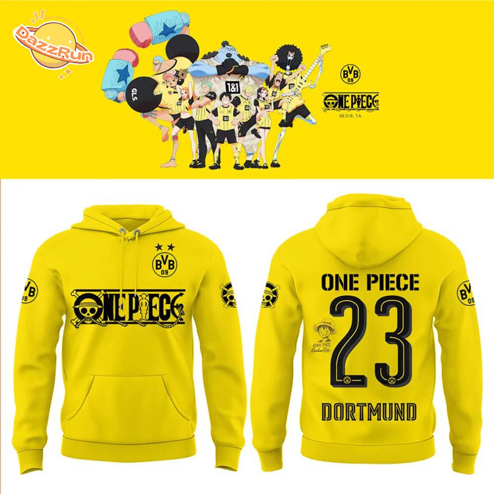 Borussia Dortmund x One Piece Yellow Hoodie Borussia Dortmund x One Piece Yellow Hoodie