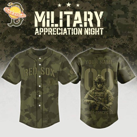Boston Red Sox Mix Military Appreciation Night – Baseball Custom Jersey