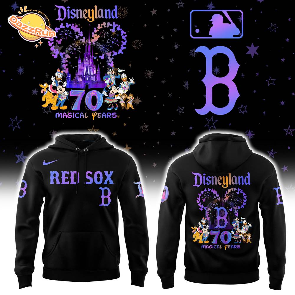 Boston Red Sox x Disneyland 70th Baseball Hoodie Boston Red Sox x Disneyland 70th Baseball Hoodie