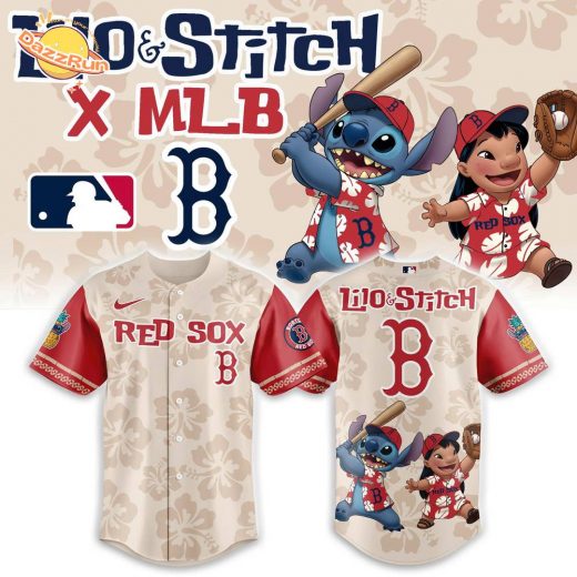 Boston Red Sox x Lilo & Stitch 2025 Baseball Jersey Combo