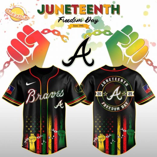 Braves Freedom Jersey Celebrate Juneteenth with Pride-3D Baseball Jersey