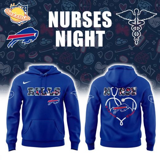 Buffalo Bills NURSES NIGHT Blue Hoodie