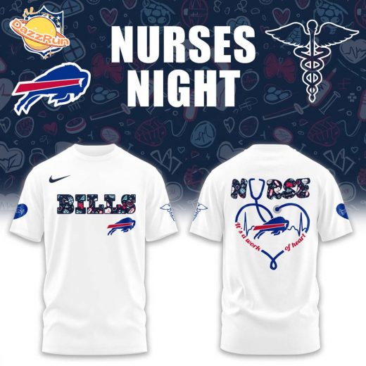 Buffalo Bills NURSES NIGHT Combo White Tshirt
