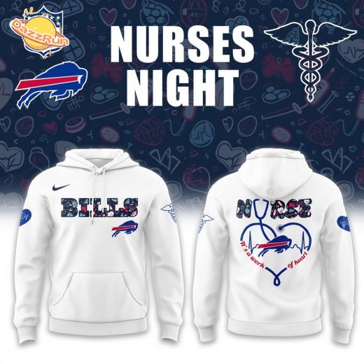 Buffalo Bills NURSES NIGHT White Hoodie