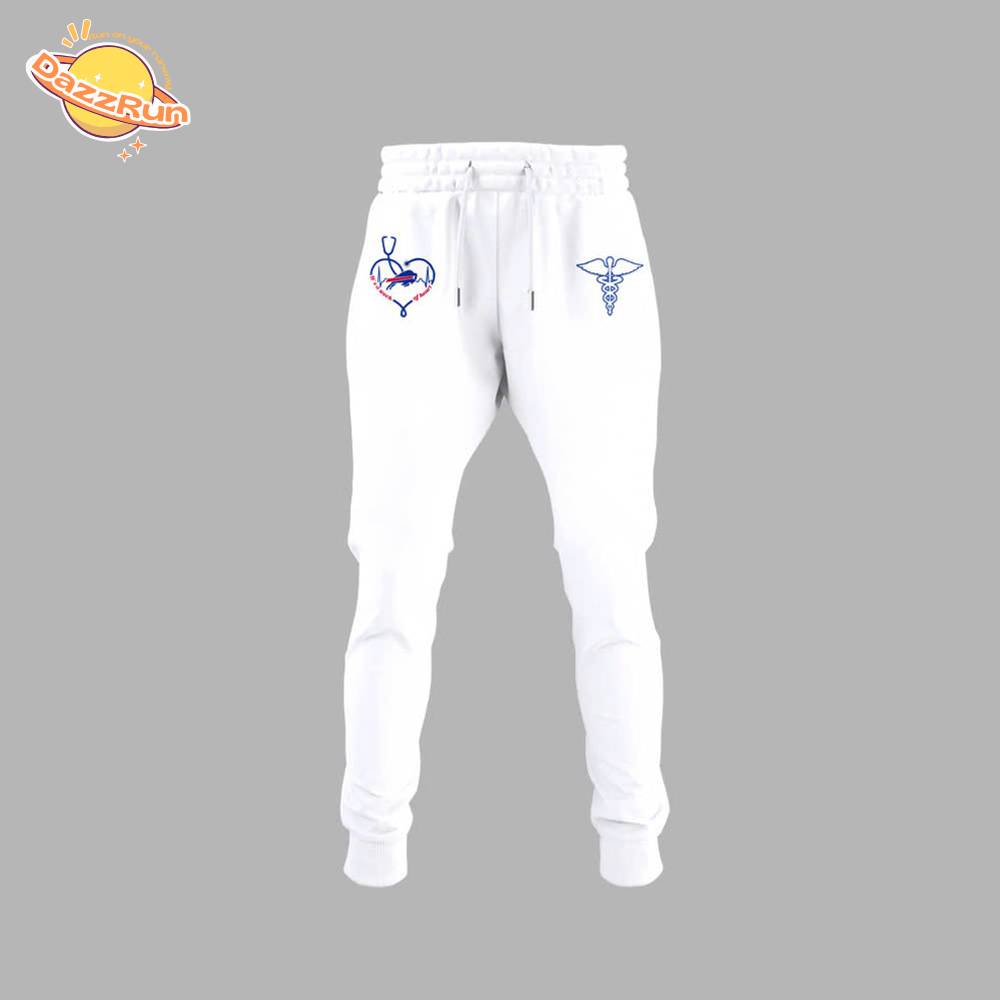 Buffalo Bills NURSES NIGHT White Hoodie Buffalo Bills NURSES NIGHT White Hoodie