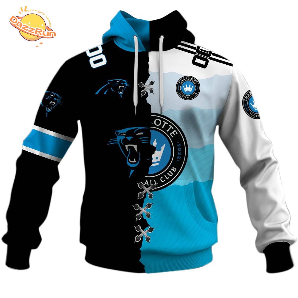 Charlotte FC X Carolina Panthers (MLS x NFL) Special Hoodie Charlotte FC X Carolina Panthers (MLS x NFL) Special Hoodie
