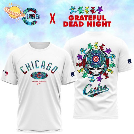 Chicago Cubs and Grateful Dead Night White Shirt
