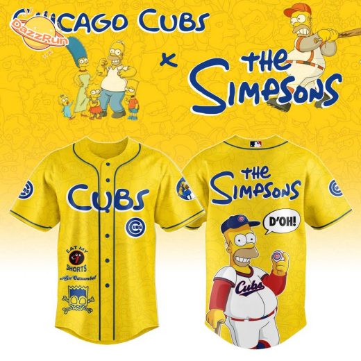 Chicago Cubs and The Simpsons “D’OH!” Baseball Jersey