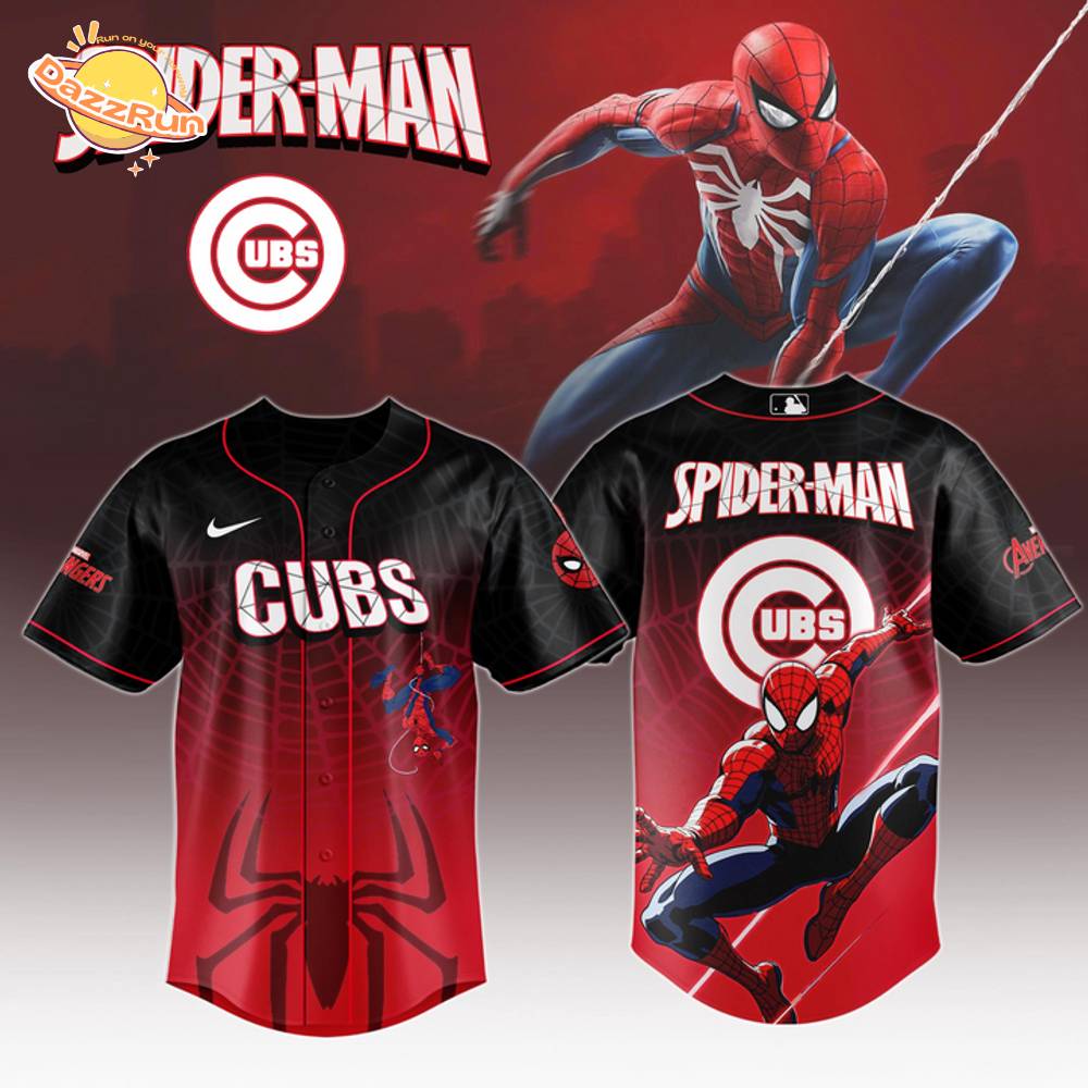 Chicago Cubs x Spider Man Game Night Special Edition Jersey 2025 Chicago Cubs x Spider Man Game Night Special Edition Jersey 2025