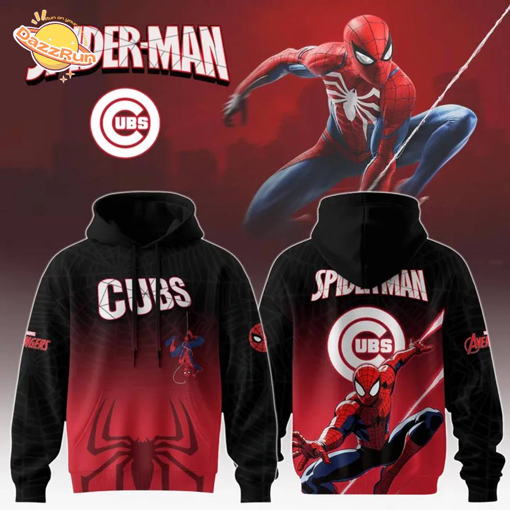 Chicago Cubs x Spider Man Game Night Special Edition hoodie 2025 Chicago Cubs x Spider Man Game Night Special Edition hoodie 2025